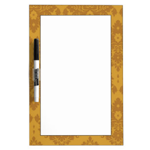 Luxury Golden Damask Dry Erase Board