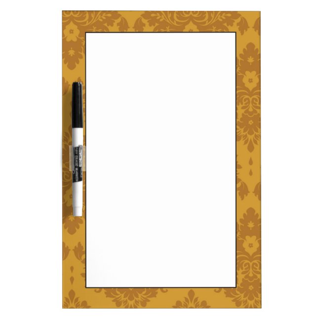 Luxury Golden Damask Dry Erase Board (Front)