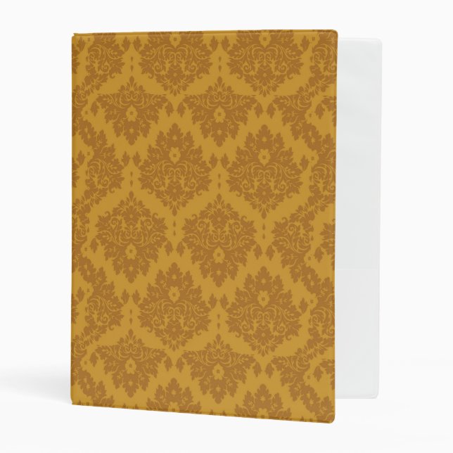 Luxury Golden Damask Mini Binder (Front/Inside)