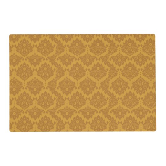 Luxury Golden Damask Placemat