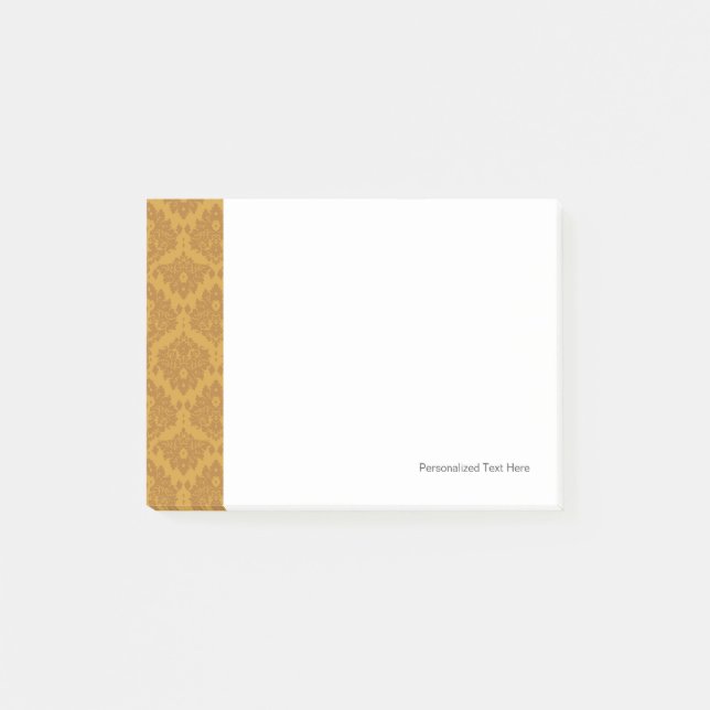 Luxury Golden Damask Post-it Notes (Front)