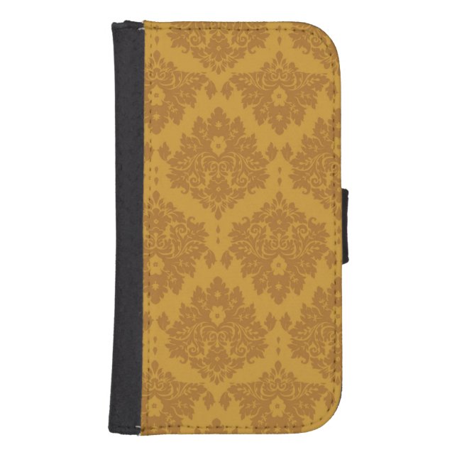 Luxury Golden Damask Samsung Galaxy Wallet Case (Front)