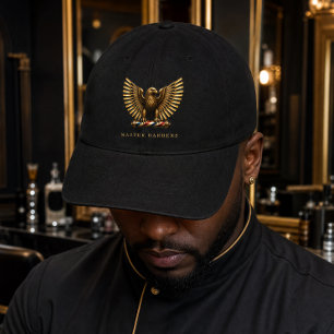 Luxury Golden Eagle Barber Shop Branding Staff Hat