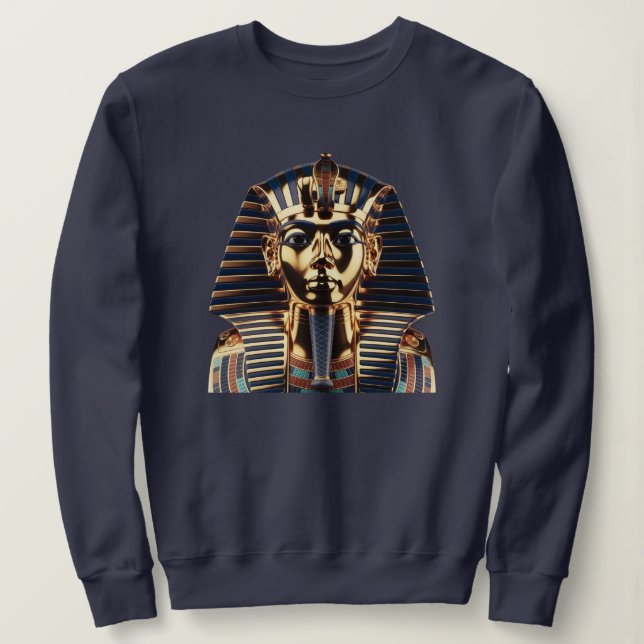 Luxury Golden Egyptian Mask Artwork T-Shirt Sweatshirt (Design Front)