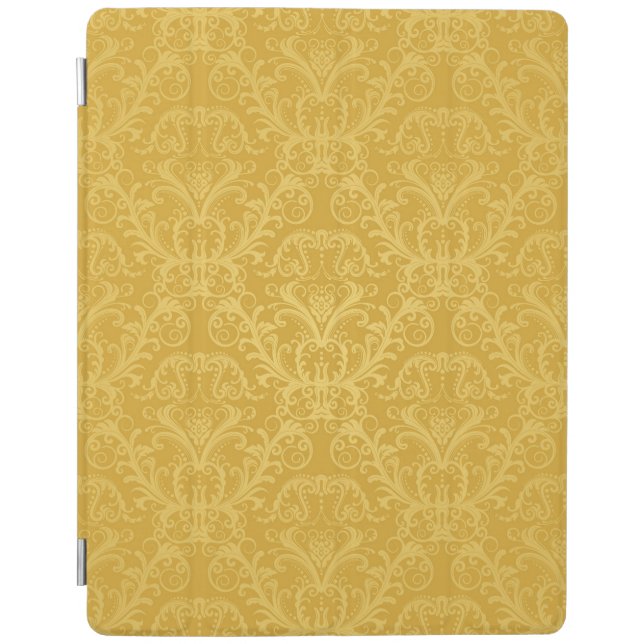 Luxury Golden Floral Wallpaper iPad Smart Cover (Front)