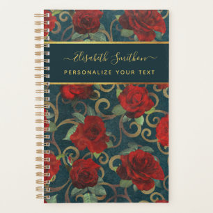 Luxury Golden Flowers Elegant Chic Classy Custom Planner