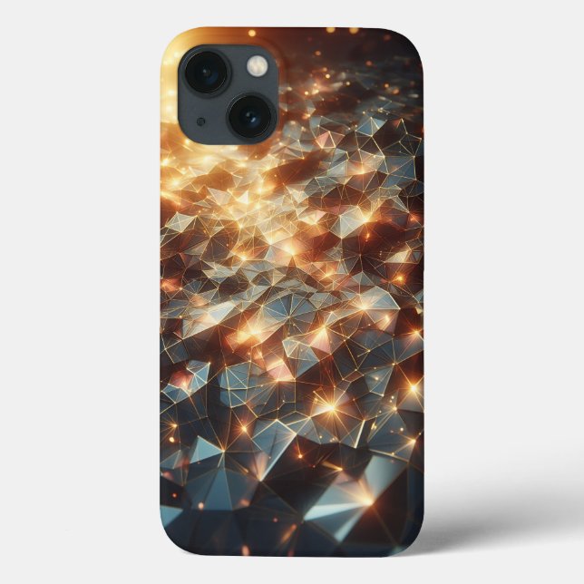 Luxury Golden Geometric Phone Case - Glowing Low (Back)