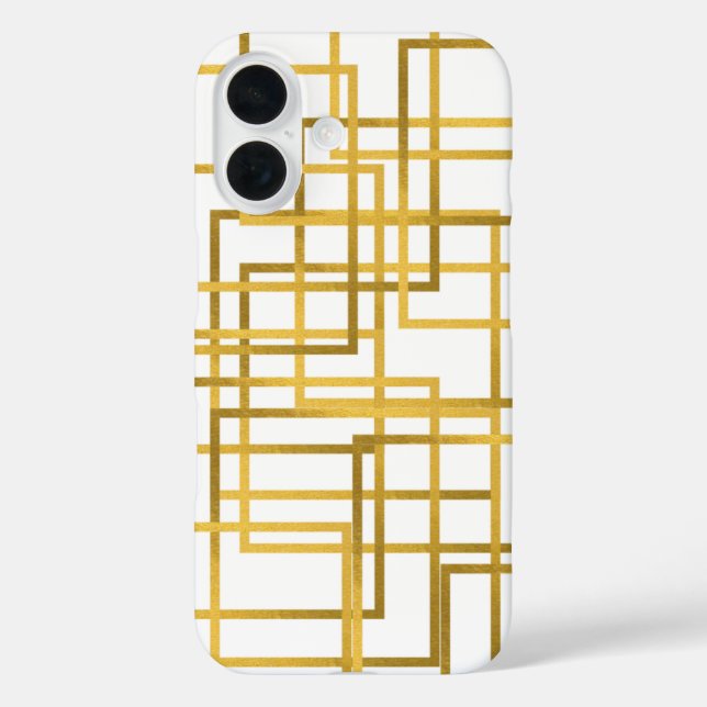 Luxury Golden geometric phone case | iphone case (Back)