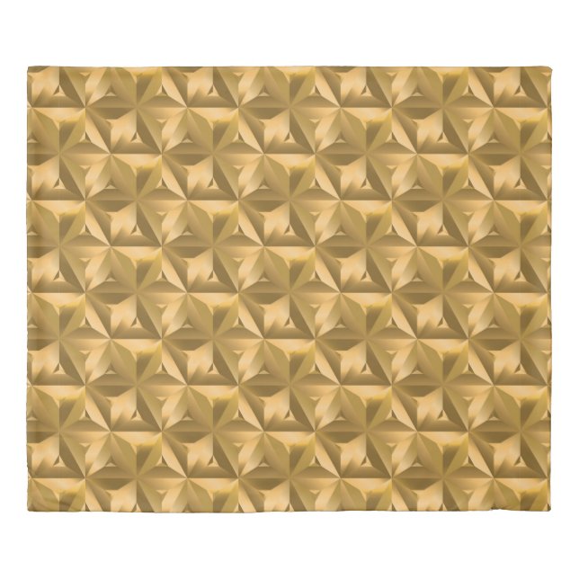 Luxury golden geometric seamless pattern duvet cover (Front)