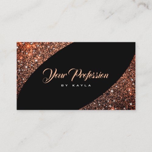 Luxury Golden Glitter Pretty Rose Gold Elegant Business Card