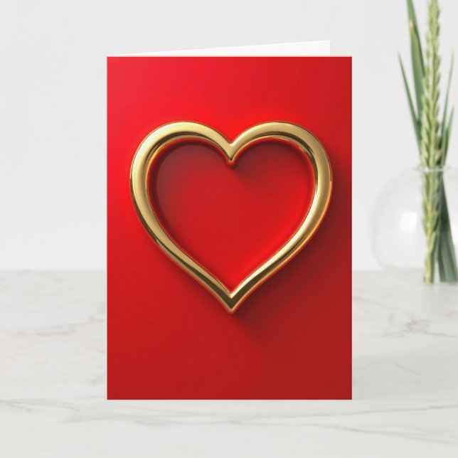 Luxury Golden Heart Card (Front)