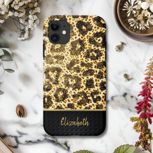 Luxury Golden Leopard Print – Stylish,Elegant iPhone 11 Case