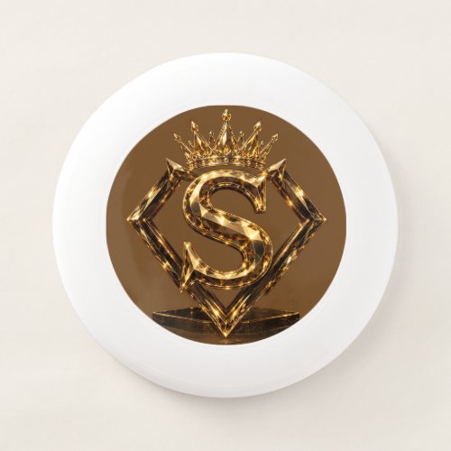 Luxury Golden Letter S Crown Diamond Monogram Wham-O Frisbee