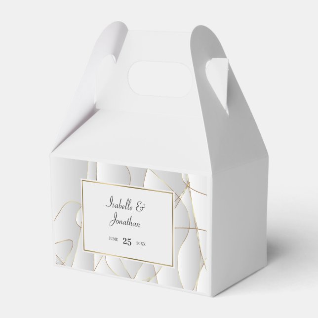 Luxury Golden Lines  Favor Box (Front Side)