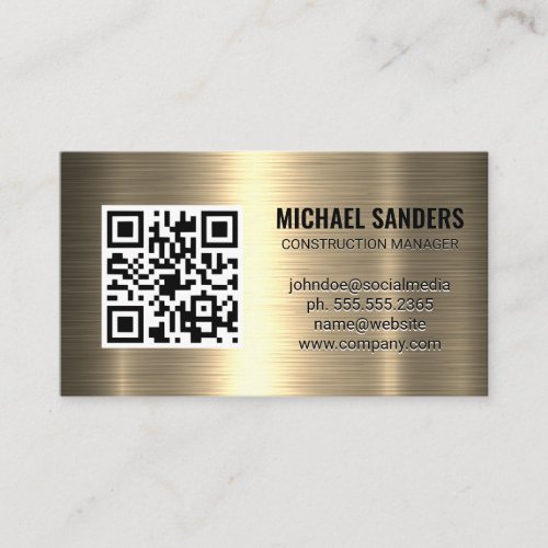 Luxury  Golden Metallic Brushed  Business Card