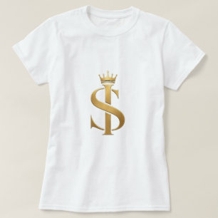 Luxury Golden Monogram SI / IS Logo Design with Ro T-Shirt