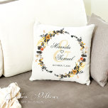 Luxury Golden Noir Wedding Monogram Throw Pillow<br><div class="desc">Add a touch of timeless elegance to any space with this Wedding Monogram Pillow — a beautifully personalized keepsake that celebrates love, commitment, and cherished memories. Featuring a refined monogram design, this pillow is perfect for newlyweds, engaged couples, or anyone celebrating a special milestone in their journey together. Whether you're...</div>