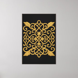 Luxury Golden Pattern Wall Art  Canvas Print