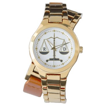 Luxury Golden Scales of Justice | Initials Gifts Watch Luxury Golden Scales of Justice | Initials Gifts Watch