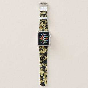 Luxury golden seamless pattern. Floral backgroundp Apple Watch Band