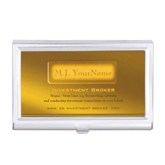 Luxury Golden Theme - Investment Broker Business Card Case