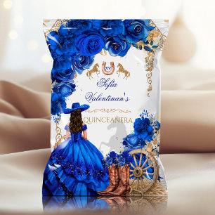 Luxury Gown Royal Blue Quinceañera Chip Bag Flyer
