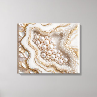 Luxury Gray and Silver Geode Canvas Art - Modern G