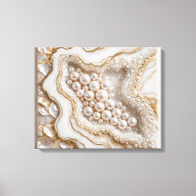 Luxury Gray and Silver Geode Canvas Art - Modern G
