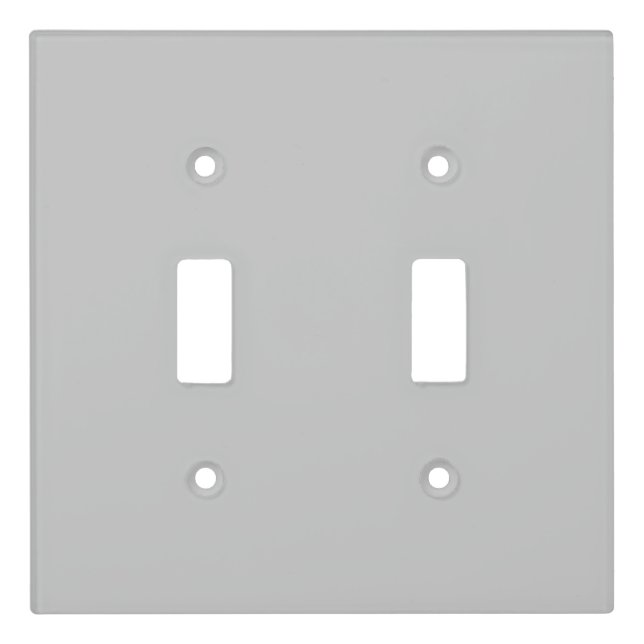 Luxury Gray Linen Light Switch Cover (Front)