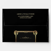 Luxury Great Gatsby Quinceañera Return Address Envelope (Back (Top Flap))