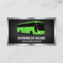 Luxury Green Bus Sightseeing Tours Travel Agent Business Card