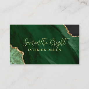 Luxury Green Emerald Business Card