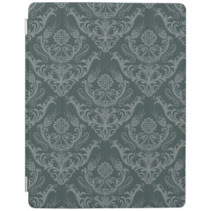 Luxury green floral damask wallpaper iPad smart cover