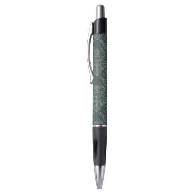 Luxury green floral damask wallpaper pen (Top (Vertical))