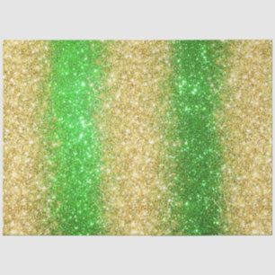 Luxury Green Gold Glitter Tissue Paper