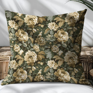 Luxury Green Gold Pillow Chic Anniversary Gift