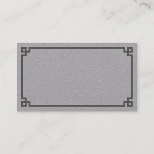 Luxury Grey Greek Key Border Wedding Place Card