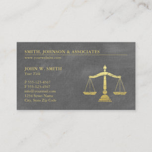 Luxury Grey Lawyer Scales of Justice Appointment Card