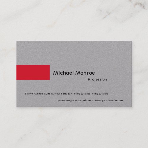 Luxury Grey Minimalist Modern Professional Business Card