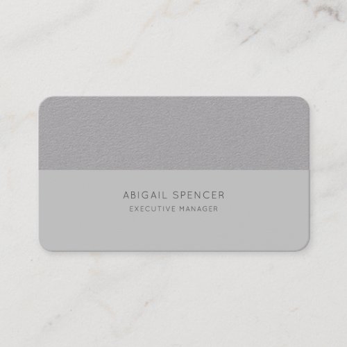Luxury Grey Pastel Plain Minimalist Professional Business Card