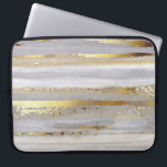 Luxury grey watercolor and gold texture laptop sleeve<br><div class="desc">Luxury grey watercolor and gold texture</div>