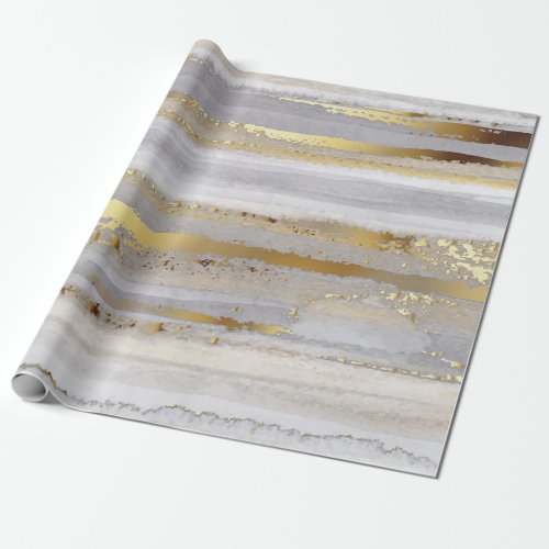 Luxury grey watercolor and gold texture wrapping paper