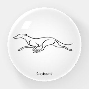 Luxury Greyhound Single Line Art Glass Dome Paperw Paperweight