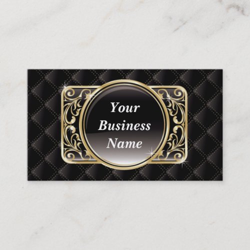 Luxury Grid Pattern Beauty Salons business card