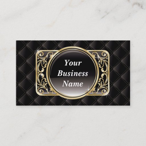 Customizable Luxury Grid Pattern Beauty Salons business card