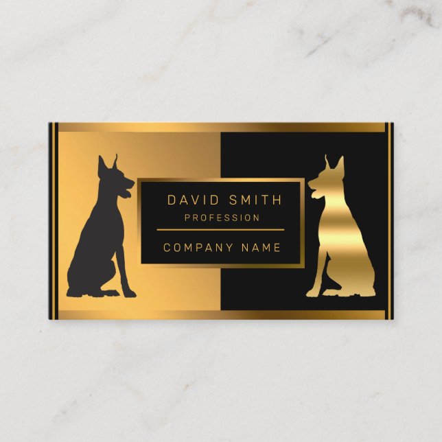 Luxury Groomer Professional Add Your Text Business Card (Front)