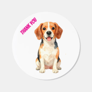 Luxury Grooming Dog Personalized Modern Collection Classic Round Sticker