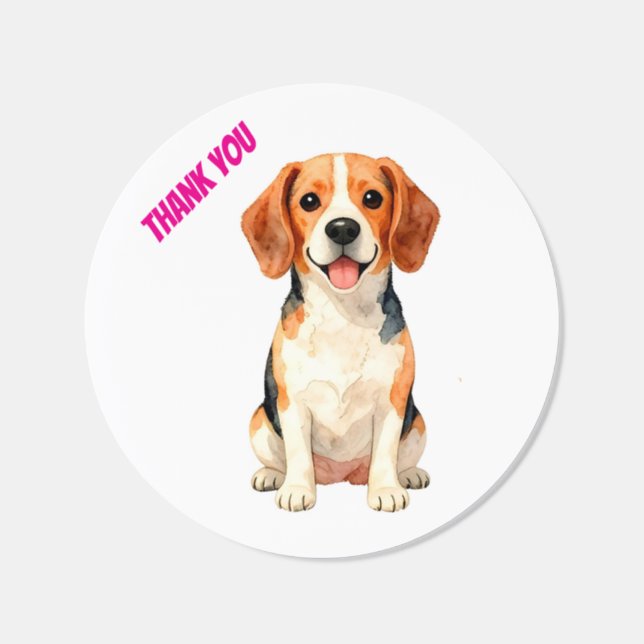 Luxury Grooming Dog Personalized Modern Collection Classic Round Sticker (Single)