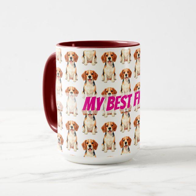 Luxury Grooming Dog Personalized Modern Collection Mug (Front Left)