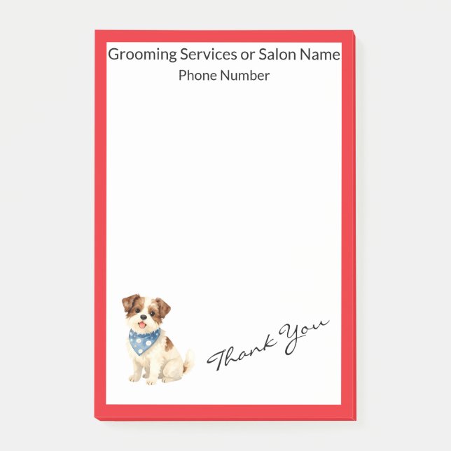 Luxury Grooming Dog Personalized Trendy Collection Post-it Notes (Front)